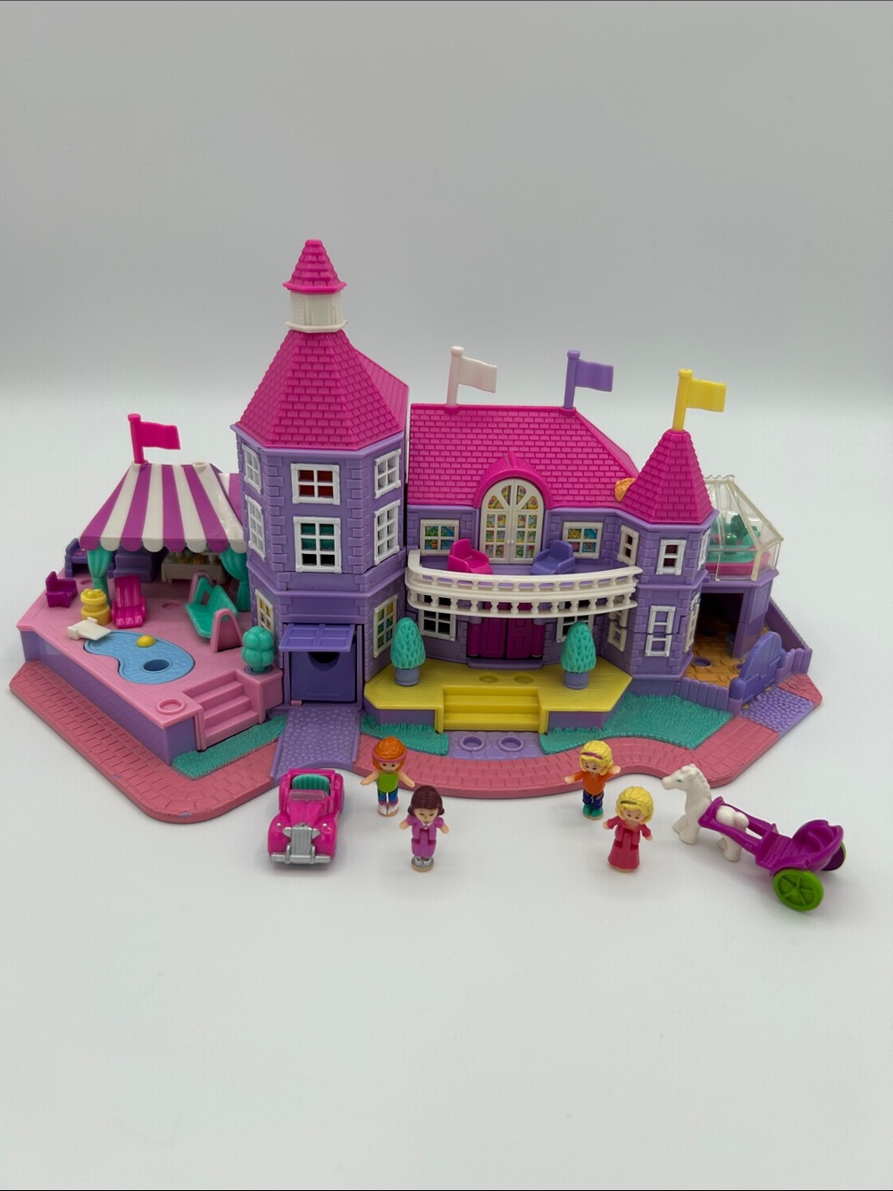 1994 Polly Pocket Magical Mansion Near Complete Lights Work Bluebird Vintage